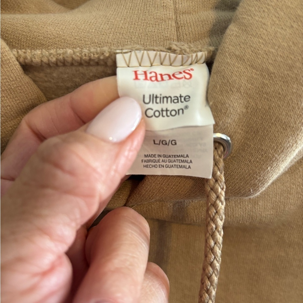 Men’s Hanes Ultimate Cotton Front-Pocket Hoodie Sweatshirt size Large - Picture 3 of 3